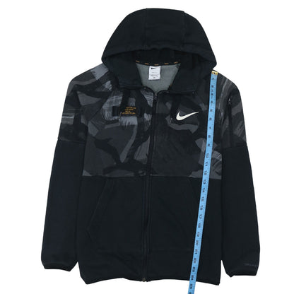Nike Men's Black Camouflage Full Zip Dri-FIT Hoodie Size S