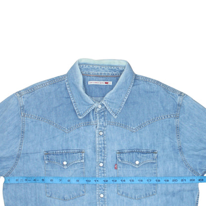 Levi Strauss & Co. Men's Blue Denim Western Button-Up Shirt L