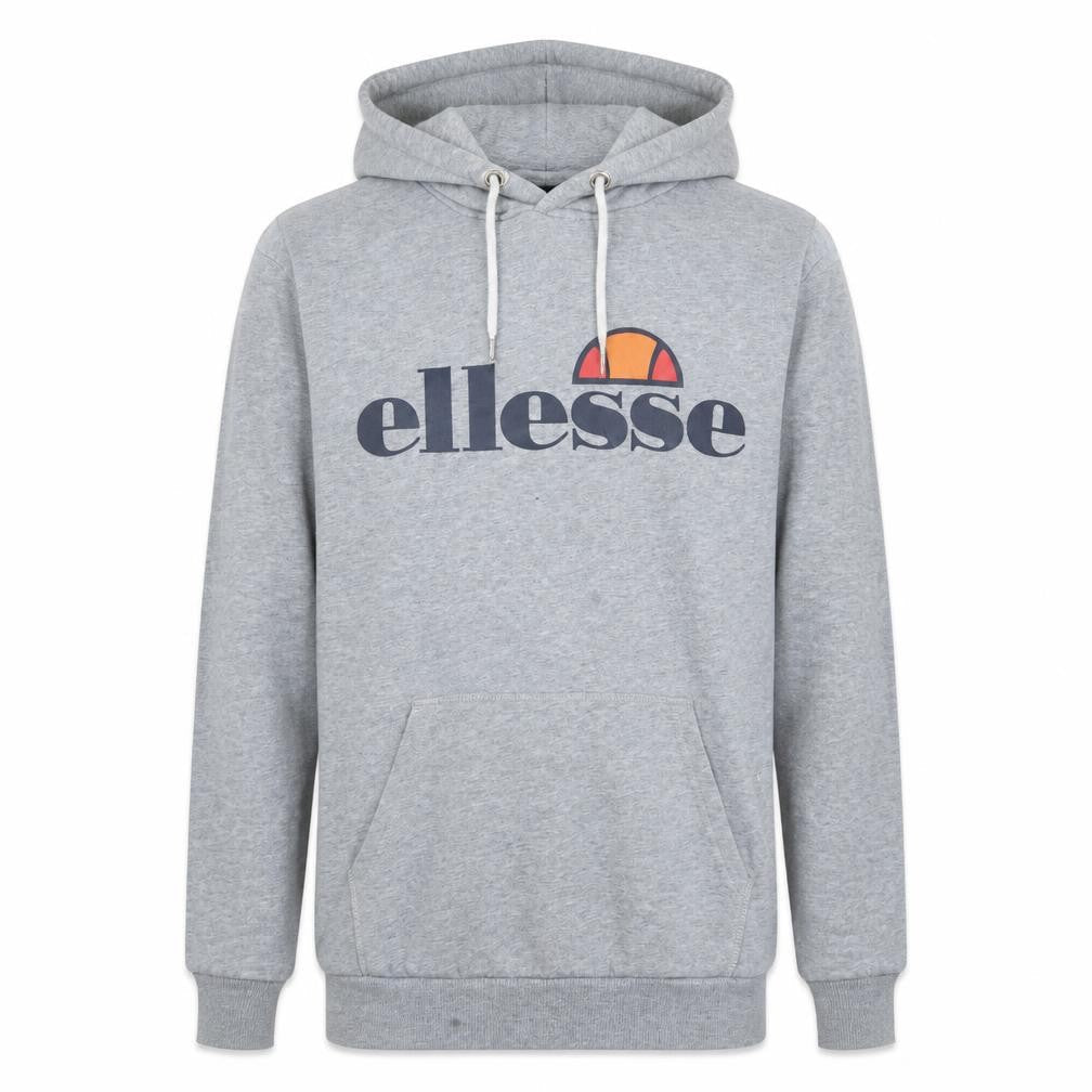 Ellesse Men’s Grey Pullover Hoodie S Regular Fit Logo Sweatshirt