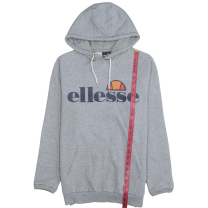 Ellesse Men’s Grey Pullover Hoodie S Regular Fit Logo Sweatshirt