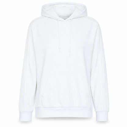 Adidas Women White Hooded Pullover Hoodie Size 12 Cotton Blend