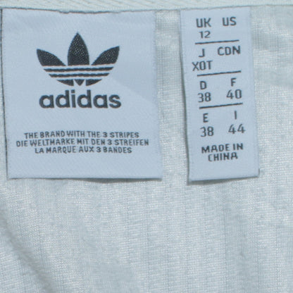 Adidas Women White Hooded Pullover Hoodie Size 12 Cotton Blend
