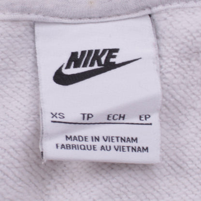 Nike Womens Grey XS Pullover Hoodie with Logo and Kangaroo Pocket
