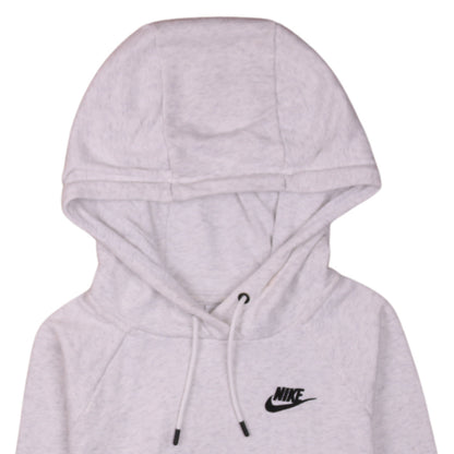 Nike Womens Grey XS Pullover Hoodie with Logo and Kangaroo Pocket