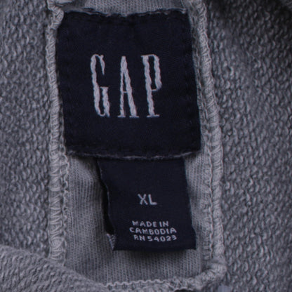GAP Men's Grey Pullover Hoodie XL Regular Fit Logo Fleece