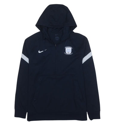 Nike Preston North End FC Men's Navy Blue XL Dri-FIT 1/2 Zip Hoodie