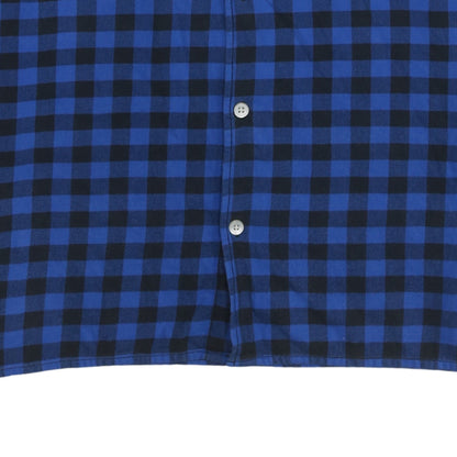 Carhartt Men's Blue Check Flannel Button-Up Shirt Size M