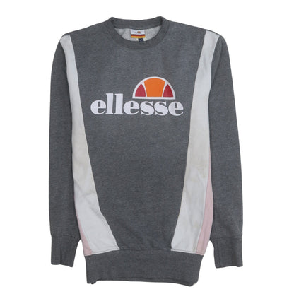 Ellesse Women's Grey Colourblock Logo Sweatshirt UK 8