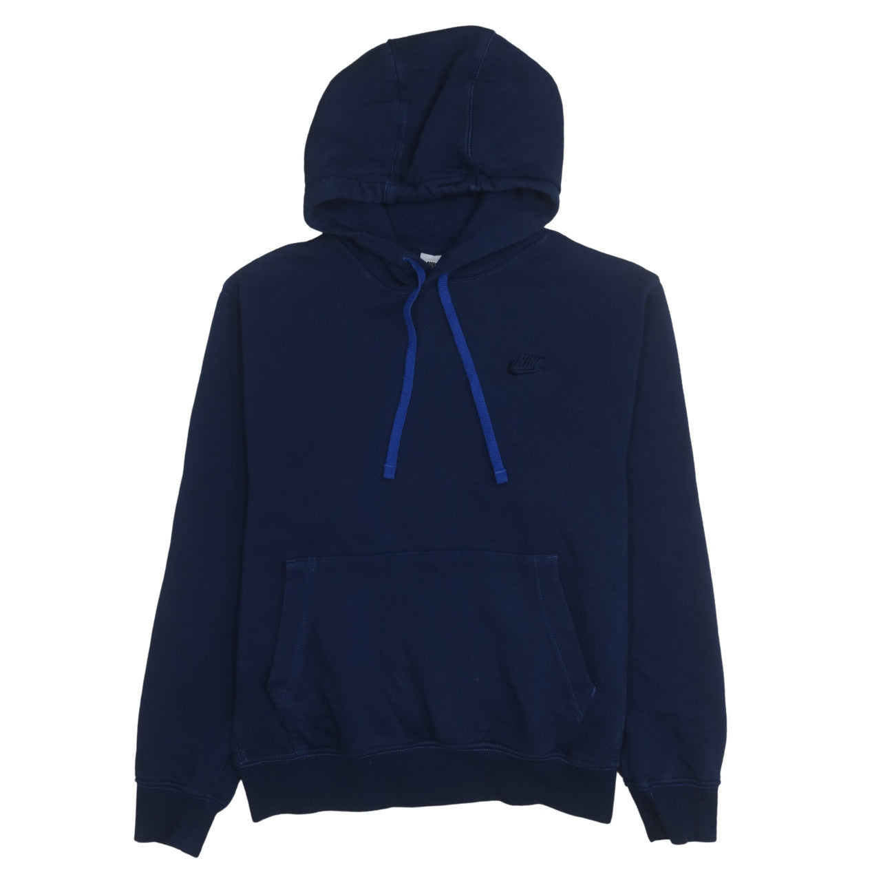 Nike Men's Blue Pullover Hoodie Size S Logo Fleece Sweatshirt