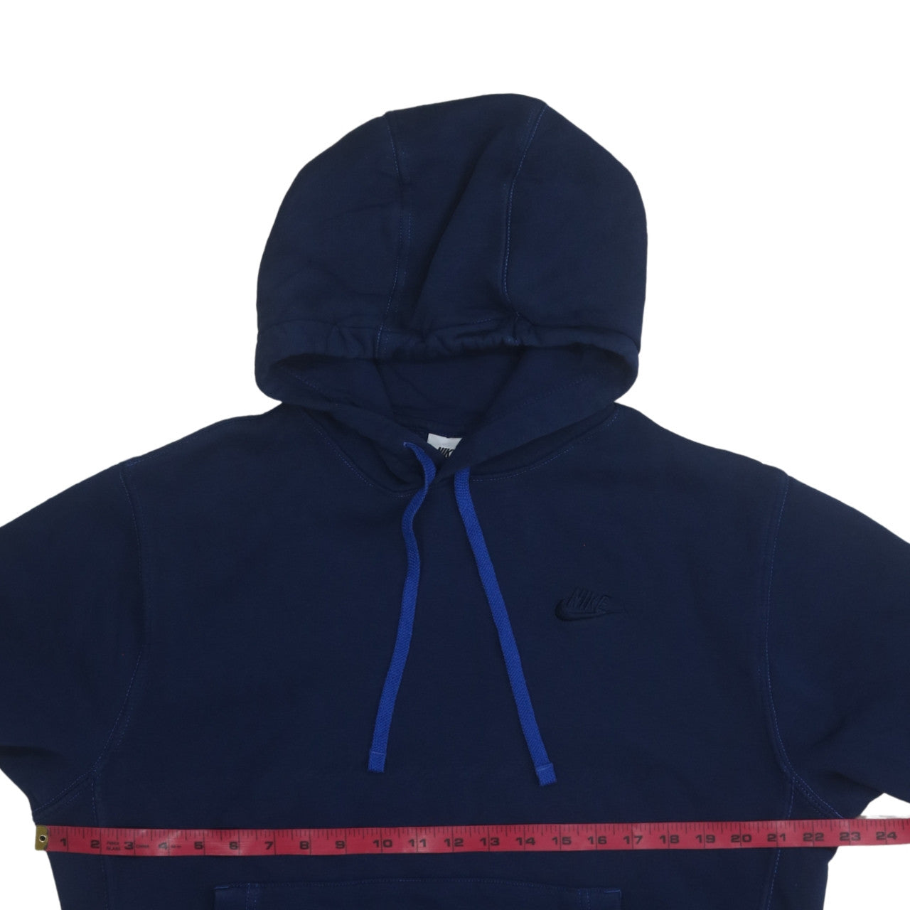 Nike Men's Blue Pullover Hoodie Size S Logo Fleece Sweatshirt