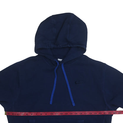 Nike Men's Blue Pullover Hoodie Size S Logo Fleece Sweatshirt
