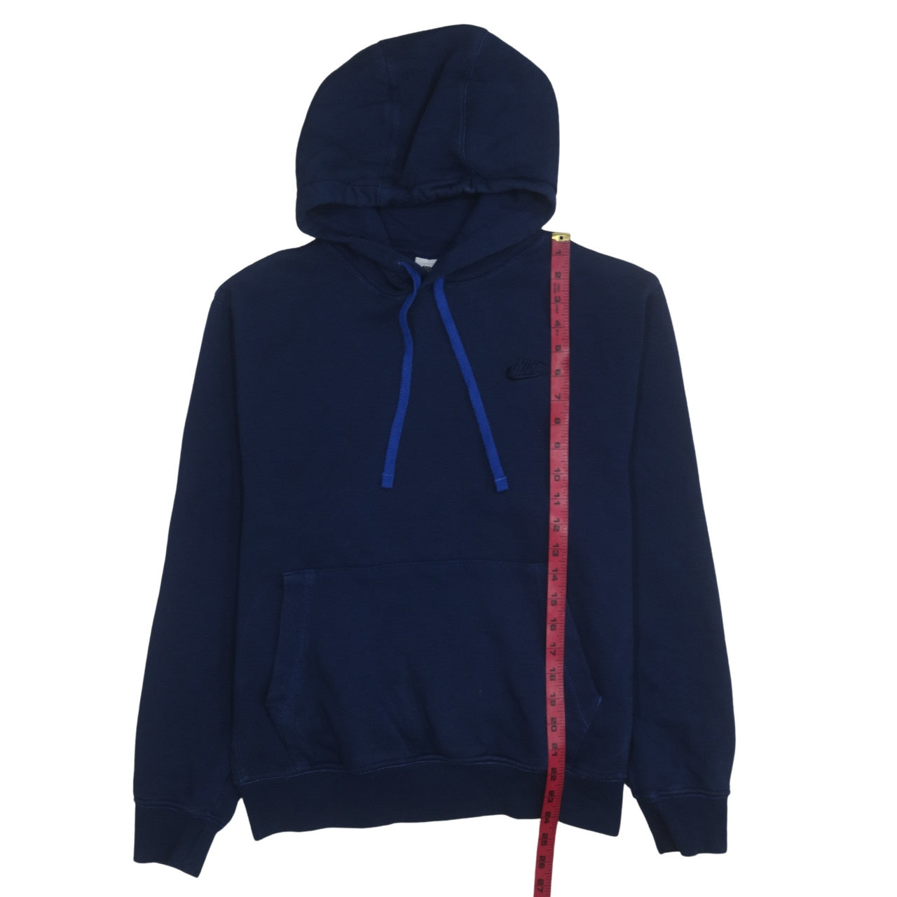 Nike Men's Blue Pullover Hoodie Size S Logo Fleece Sweatshirt