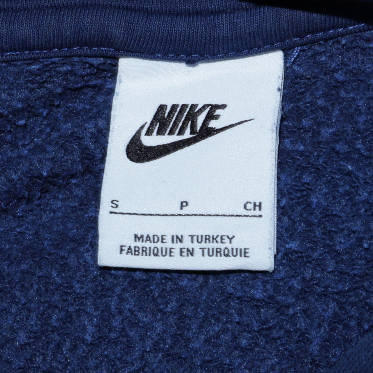 Nike Men's Blue Pullover Hoodie Size S Logo Fleece Sweatshirt
