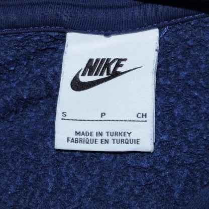 Nike Men's Blue Pullover Hoodie Size S Logo Fleece Sweatshirt