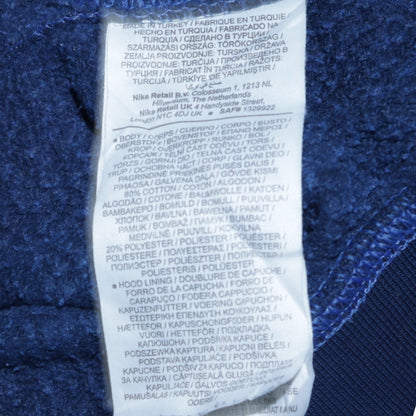 Nike Men's Blue Pullover Hoodie Size S Logo Fleece Sweatshirt