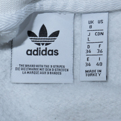 Adidas Women White Crew Neck Pullover Sweatshirt Size 8