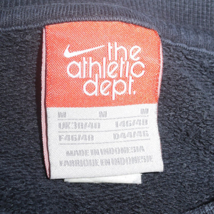 Nike Men's Blue Striped Pullover Sweatshirt M Crew Neck Fleece