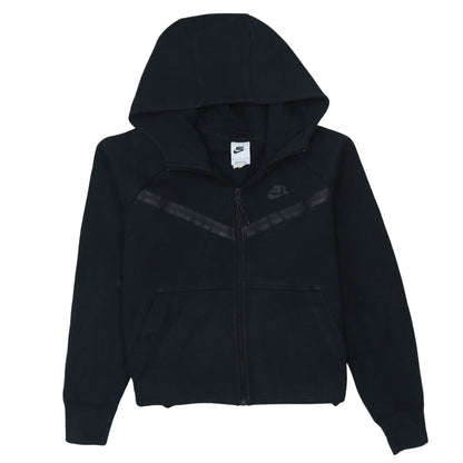 Nike Women's Black Full Zip Hoodie Small Cotton Blend Sportswear