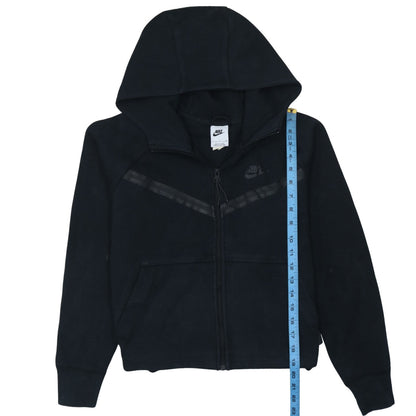 Nike Women's Black Full Zip Hoodie Small Cotton Blend Sportswear