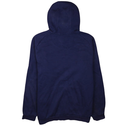 Adidas Men's Blue XL Pullover Hoodie with Logo and Pockets