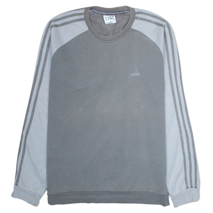 adidas Men's Grey Pullover Sweatshirt Size M Crew Neck Fleece