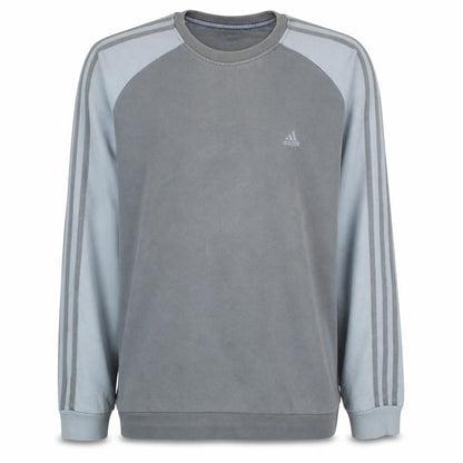 adidas Men's Grey Pullover Sweatshirt Size M Crew Neck Fleece