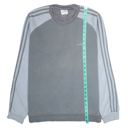 adidas Men's Grey Pullover Sweatshirt Size M Crew Neck Fleece