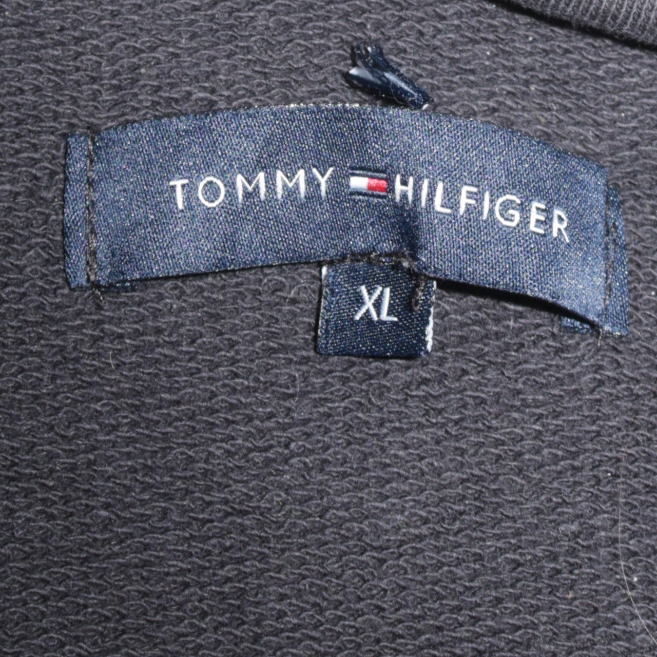 Tommy Hilfiger Girls Black Full Zip Hooded Sweatshirt XL Fleece Lined
