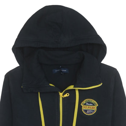 Tommy Hilfiger Girls Black Full Zip Hooded Sweatshirt XL Fleece Lined