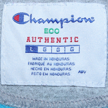Champion Women's Blue Full Zip Hoodie Size L Eco Authentic Sweatshirt