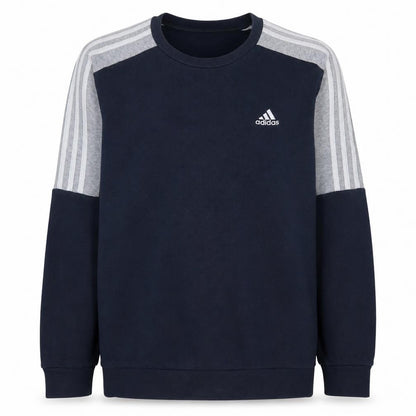 Adidas Men's Blue Small Pullover Sweatshirt Crew Neck Fleece