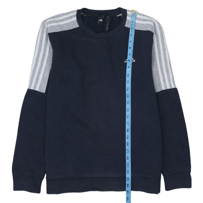 Adidas Men's Blue Small Pullover Sweatshirt Crew Neck Fleece