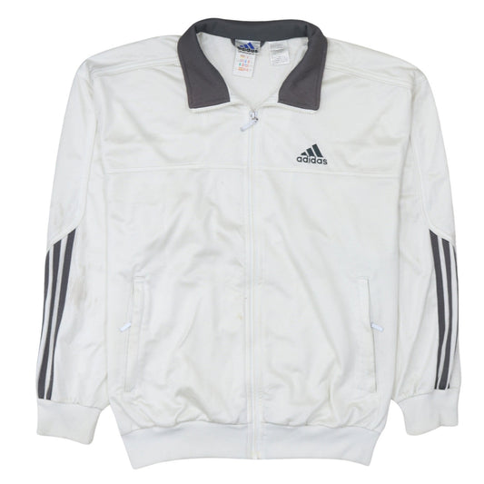Adidas Men's White Track Jacket Small 36/38in Full Zip Sportswear