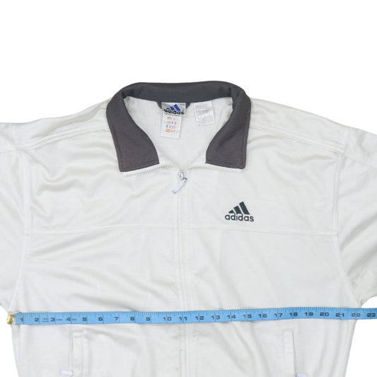 Adidas Men's White Track Jacket Small 36/38in Full Zip Sportswear