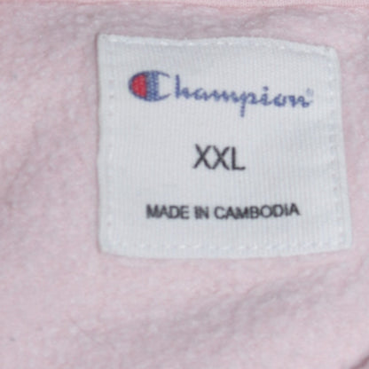 Champion Womens Pink Pullover Hoodie XXL Embroidered Logo