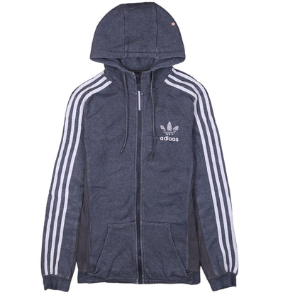 Adiaas Mens Grey Full Zip Hoodie XS Hooded Sports Jacket