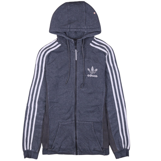 Adiaas Mens Grey Full Zip Hoodie XS Hooded Sports Jacket