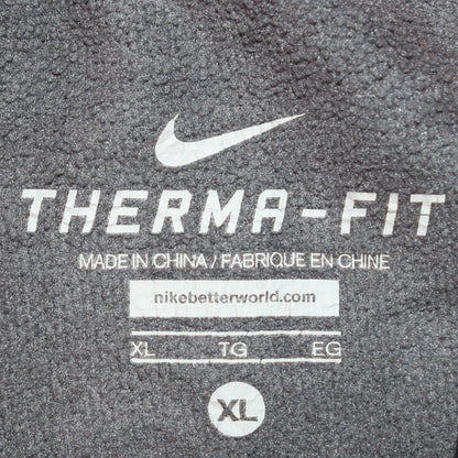 Nike Boys Grey Orange Therma-Fit Pullover Hoodie XL Polyester Fleece