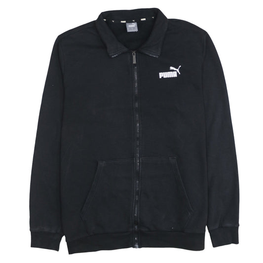 Puma Men’s Black XL Track Jacket Full Zip Sports Activewear Fleece