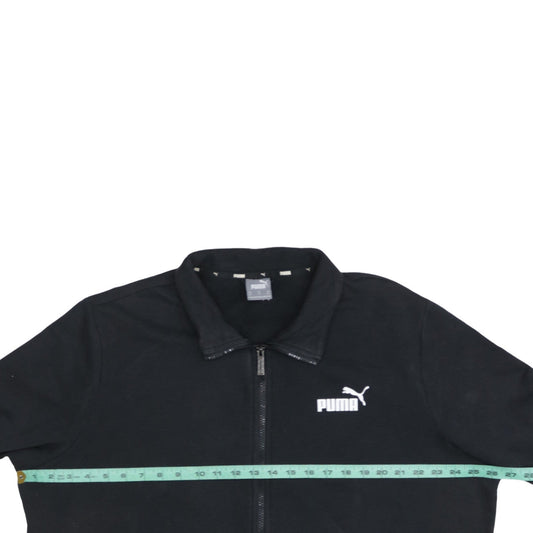 Puma Men’s Black XL Track Jacket Full Zip Sports Activewear Fleece