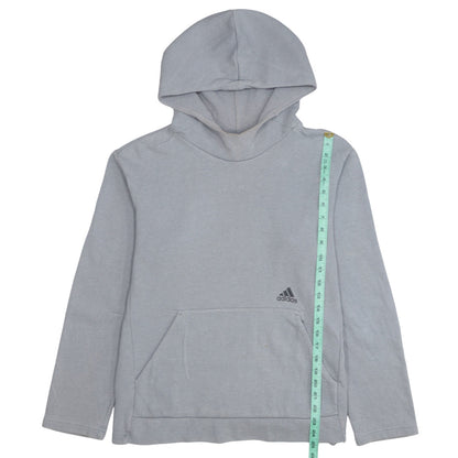 Adidas Men Grey Pullover Hoodie M Regular Fit Sportswear