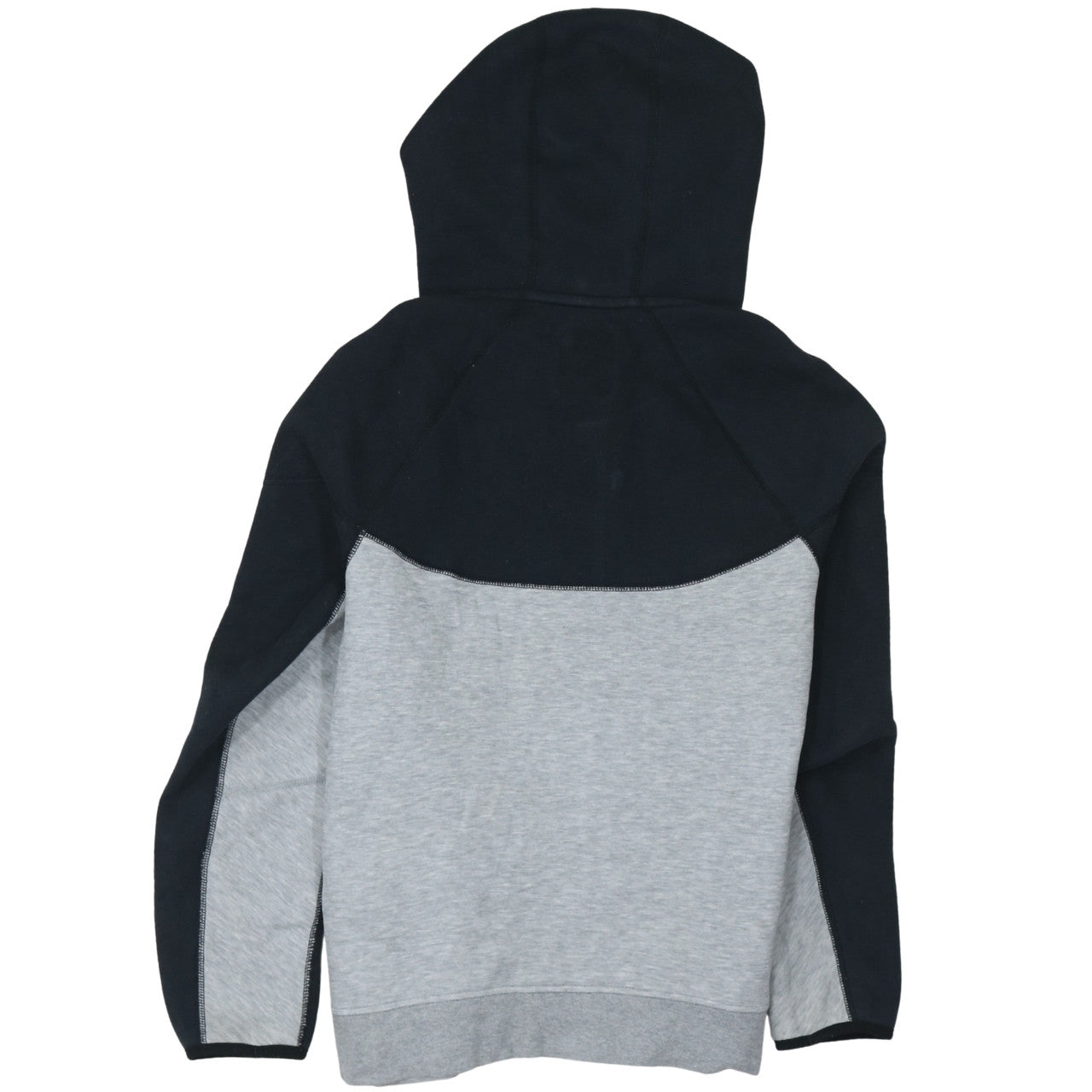 Nike Boys Black Grey XL Full Zip Colourblock Hoodie Sweatshirt