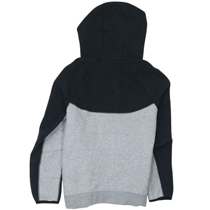 Nike Boys Black Grey XL Full Zip Colourblock Hoodie Sweatshirt