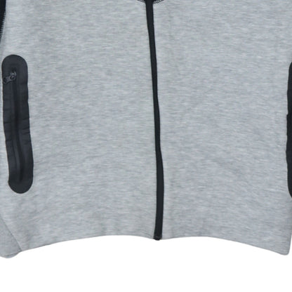 Nike Boys Black Grey XL Full Zip Colourblock Hoodie Sweatshirt