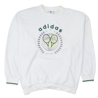 Adidas Women White Tennis Academy Pullover Sweatshirt UK 16