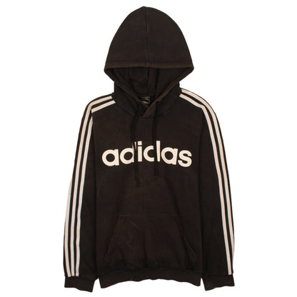 Adidas Men's Black Pullover Hoodie Small Logo Fleece Sportswear