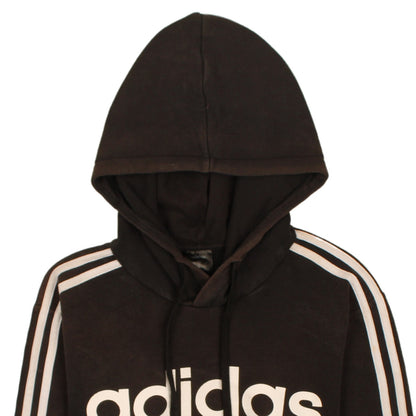 Adidas Men's Black Pullover Hoodie Small Logo Fleece Sportswear