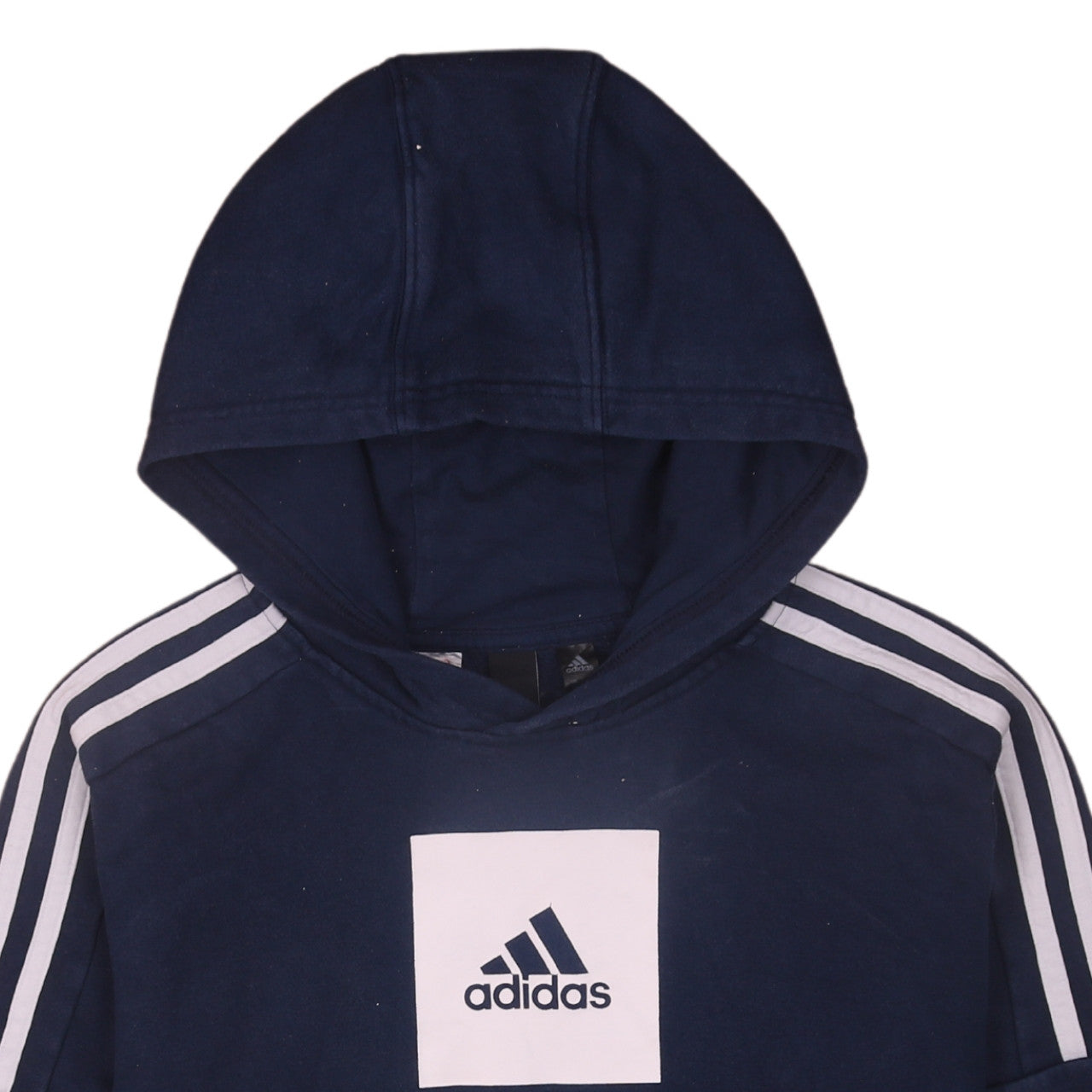 Adidas Boys Blue Pullover Hoodie 13-14 Years Hooded Fleece Sweatshirt