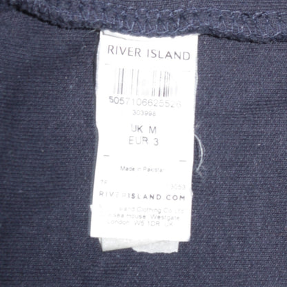 River Island Men's Blue Muscle Fit Pullover Hoodie Size M