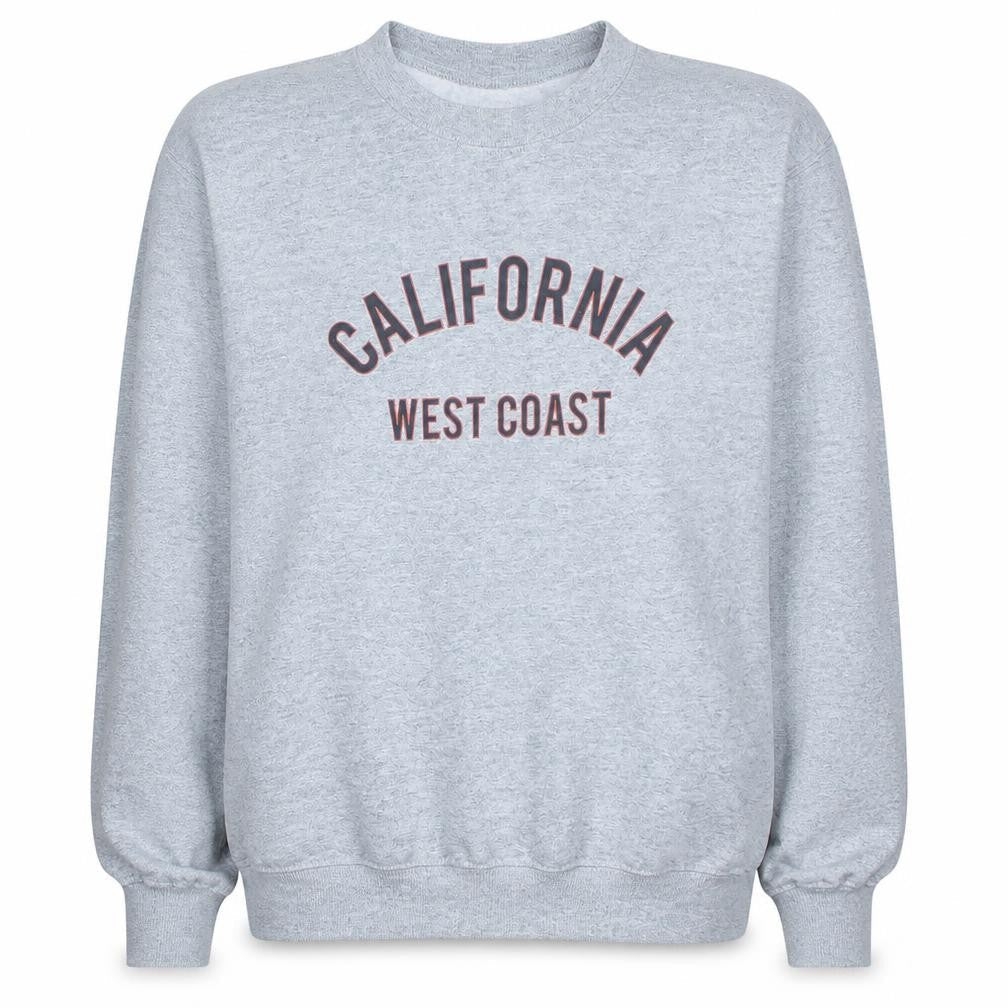 PRETTYLITTLETHING Women's Grey California West Coast Pullover Sweatshirt Size S